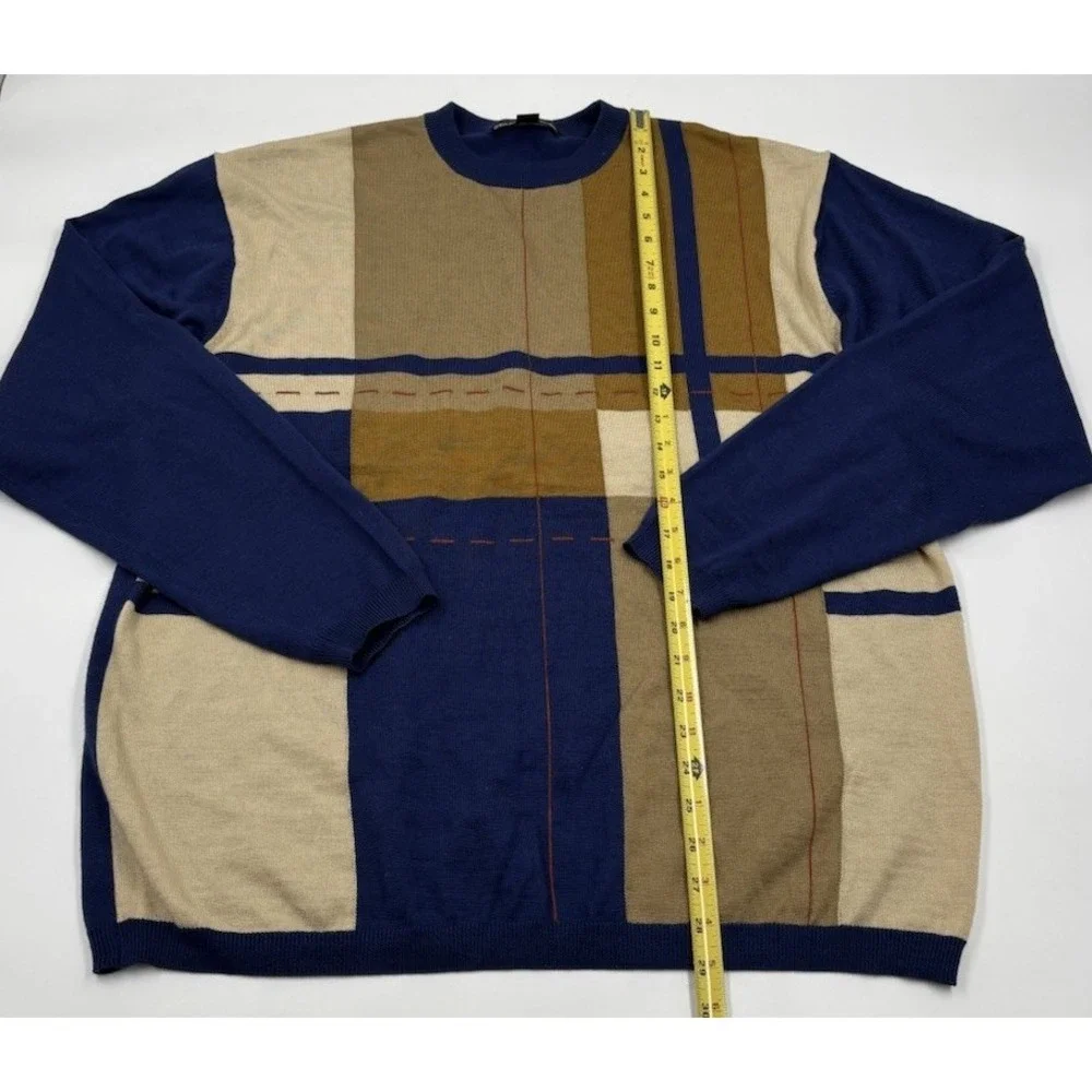 Stacy Adams Men's‎ XL Wool Blend Blue Pullover Lightweight Sweater